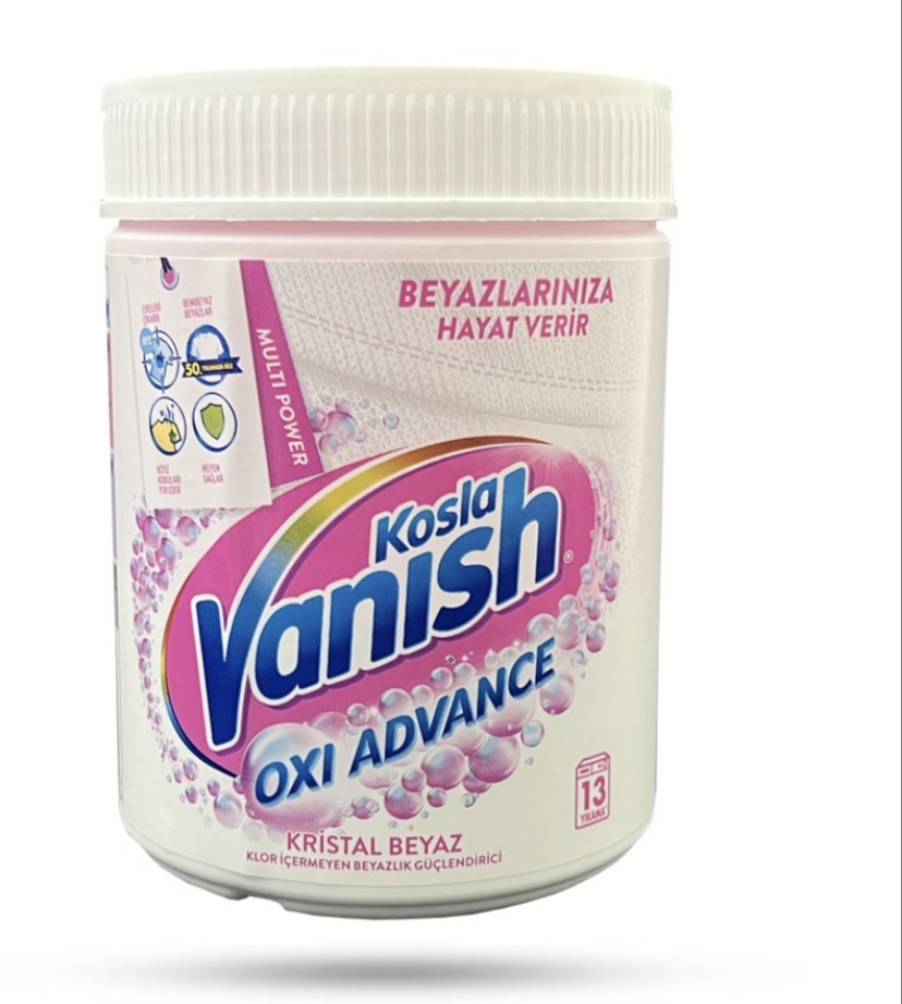 پودر لکه بر لباس Vanish ونیش مخصوص لباس سفید 480 گرم و پودر لکه بر لباس ونیش مدل Oxi Action مناسب لباس های رنگی 480 گرم